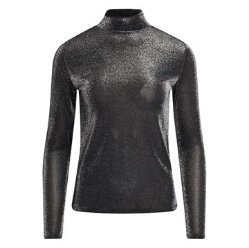 Co´ Couture Shimmer Mesh Turtleneck Silver 93083 